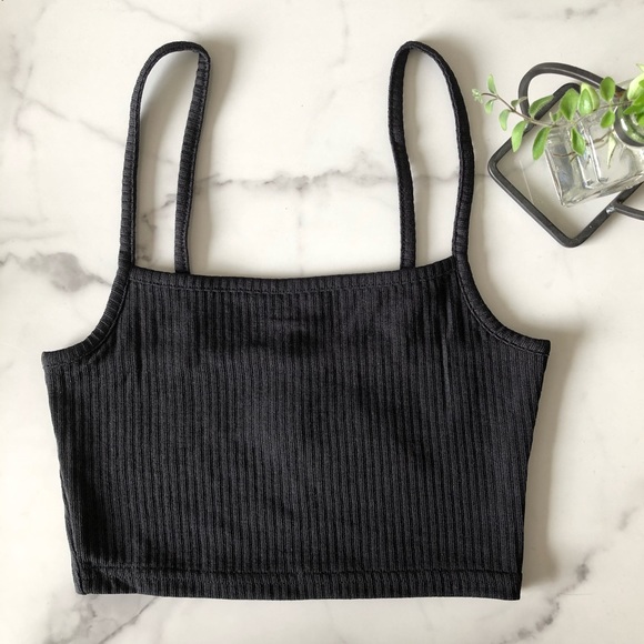 H&M Tops - H&M Cropped Square-Neck Tank